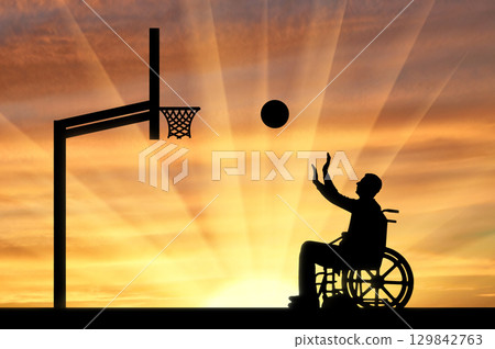 Concept of sports lifestyle people with disabilities 129842763