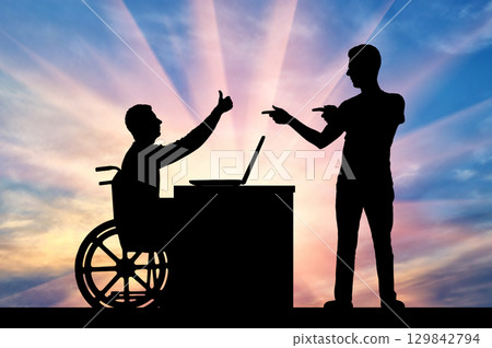 Concept of tolerance and equality for people with disabilities Concept of tolerance and equality for people with disabilities 129842794