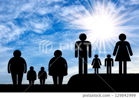 Obesity family concept Obesity family concept 129842999