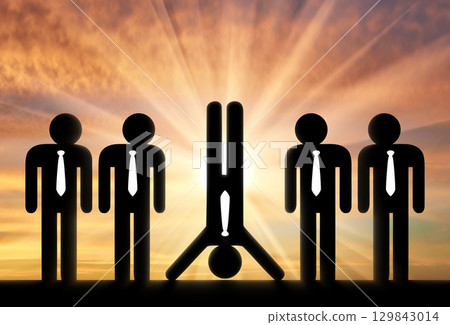 Stand out from the crowd concept Stand out from the crowd concept 129843014