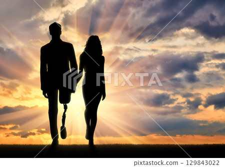 Concept of support people with disabilities 129843022