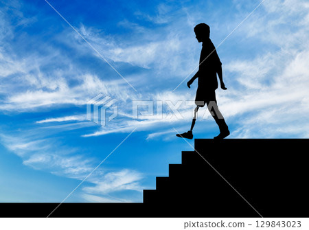 Concept of disability, prosthetic leg Concept of disability, prosthetic leg 129843023