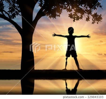 Children with disabilities concept 129843103
