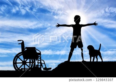 Children with disabilities concept Children with disabilities concept 129843107