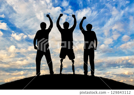 Support and help people with disabilities the concept 129843112