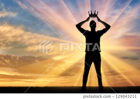Concept of narcissism and selfishness man 129843211