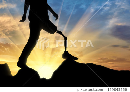 Concept of disability, prosthetic leg 129843266