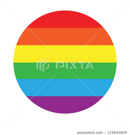 Vector flat round lgbt flag Vector flat round lgbt flag 129843609