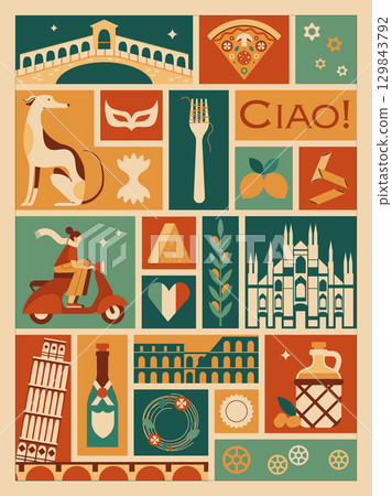 Travel Italy Vintage Poster Vintage Art 129843792