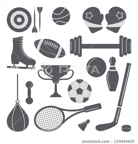 set of sport icons 129844605