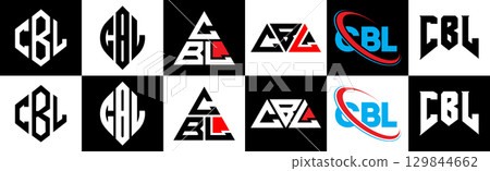 CBL letter logo design in six style. CBL polygon, circle, triangle, hexagon, flat and simple style with black and white color variation letter logo set in one artboard. CBL minimalist and classic logo CBL letter logo design in six style. CBL polygon, circle, triangle, hexagon, flat and simple style with black and white color variation letter logo set in one artboard. CBL minimalist and classic logo 129844662