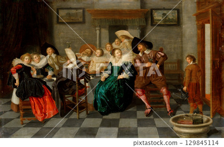 A Banquet Oil on wood 129845114