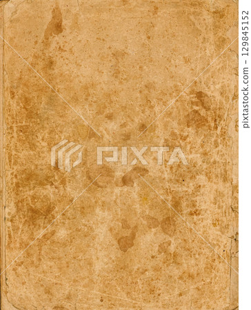 Old vintage paper sheet with ripped edges. Vector antique paper texture 129845152