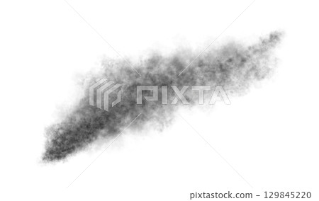 Realistic black smoke cloud with soft texture and natural diffusion effect on transparent background for design use Realistic black smoke cloud with soft texture and natural diffusion effect on transparent background for design use 129845220