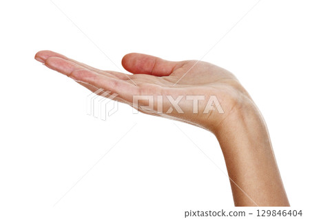 female hand on white female hand on white 129846404