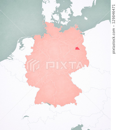 Map of Germany - Berlin 129846471