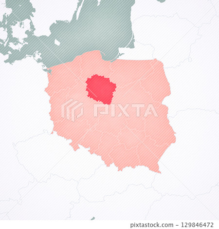 Map of Poland - Kuyavia-Pomerania 129846472