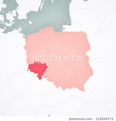 Map of Poland - Lower Silesia 129846473