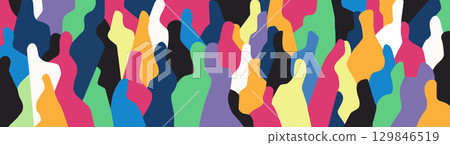 People abstract silhouettes social issues multicolor vector background People abstract silhouettes social issues multicolor vector background 129846519