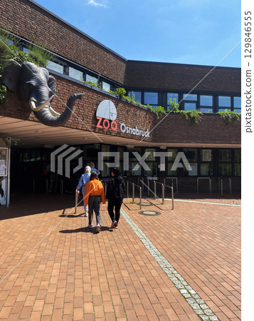 zoo, sign, banner 129846555