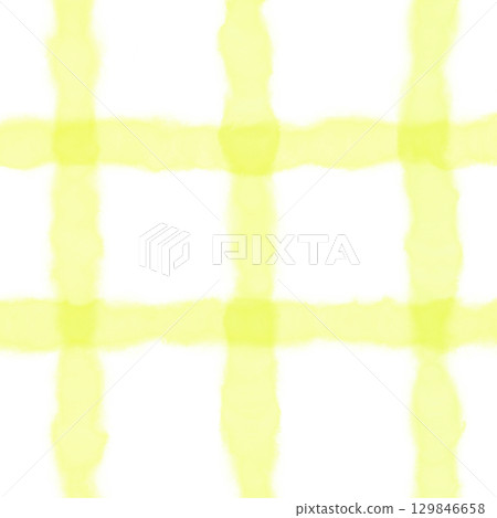 Yellow White Plaid Gingham Madras Check Hand Drawn Background Pattern Overlay Yellow White Plaid Gingham Madras Check Hand Drawn Background Pattern Overlay 129846658