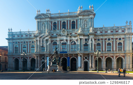 Rear facade of Palazzo Carignano, Turin 129846817