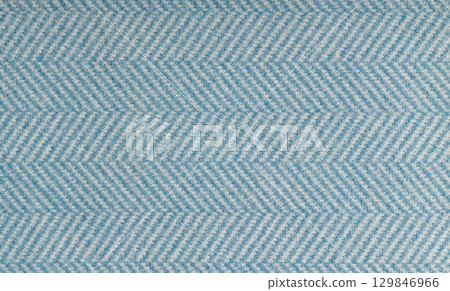Modern Blue and White Zigzag Fabric Pattern Background 129846966