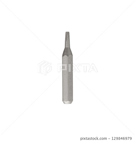 Iron bit for screwdriver and drill on Isolated on a white background 129846979