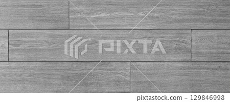Wooden-Style Floor Tile Texture on Gray Background for Construction 129846998