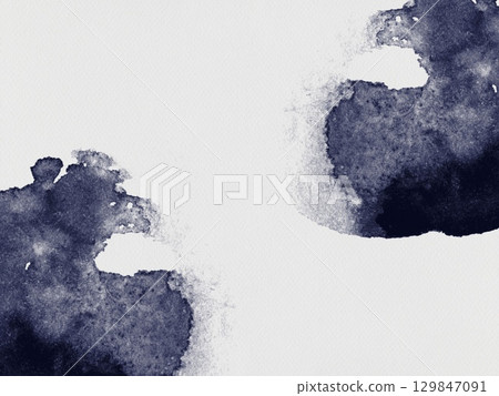 Deep Blue Watercolor Abstract Circles Pattern Design Background Template paper high-quality texture pastel cold winter 129847091