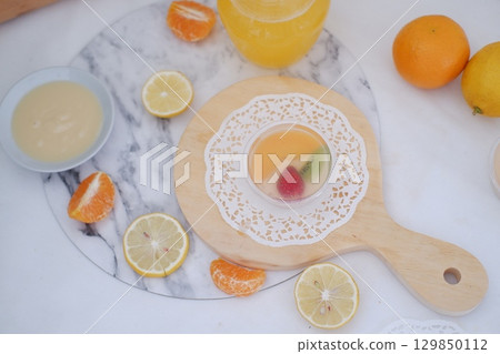 Refreshing Summer Dessert with Fresh Fruits Refreshing Summer Dessert with Fresh Fruits 129850112
