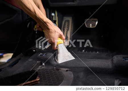 Experience Exceptional Professional Car Interior Cleaning Utilizing Advanced Steam Technology 129850712