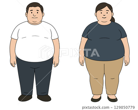 AI-generated images of fat men and women 129850779