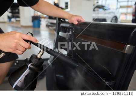 Experience Professional Car Interior Cleaning using Advanced Steam Technology for Optimal Results 129851118