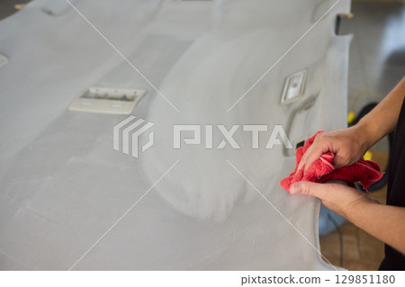 Deep Cleaning Process for Maintaining Automotive Interiors with Expert Techniques and Tools 129851180