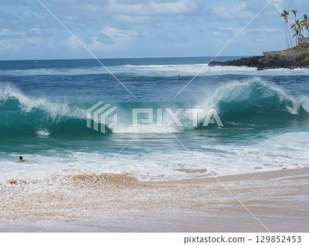 Big waves on the North Shore of Hawaii 129852453