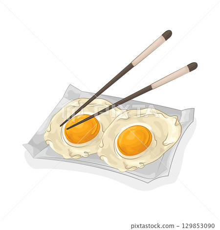 Illustration of Fried egg Illustration of Fried egg 129853090
