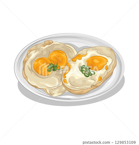 Illustration of Fried Egg Illustration of Fried Egg 129853109