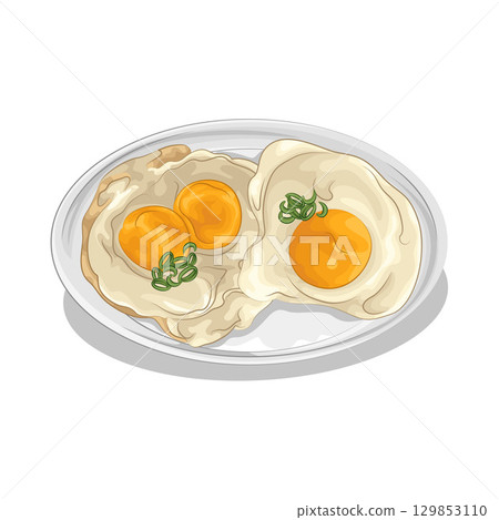 Illustration of Fried Egg Illustration of Fried Egg 129853110