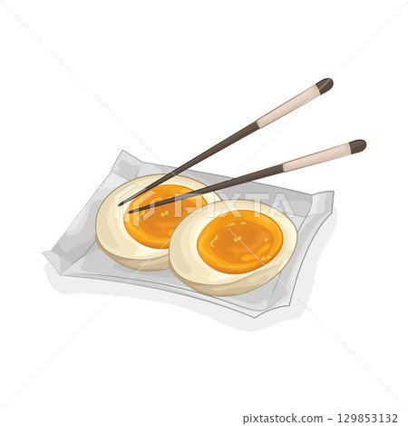 Illustration of Boiled Egg Illustration of Boiled Egg 129853132