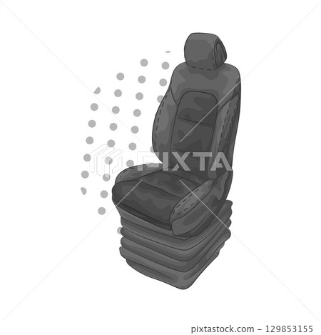Illustration of Car Seat Illustration of Car Seat 129853155