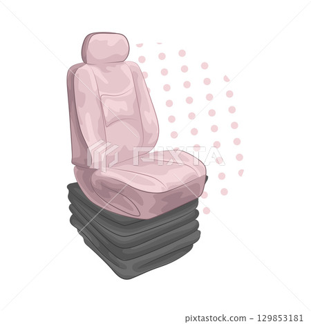 Illustration of Car Seat Illustration of Car Seat 129853181