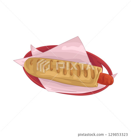 Illustration of Hotdog 129853323