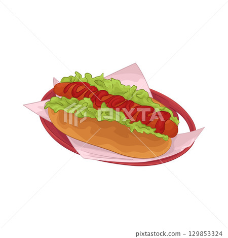 Illustration of Hotdog Illustration of Hotdog 129853324