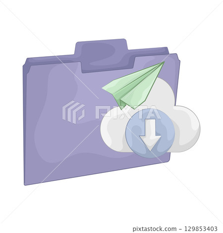 Illustration of Folder Download 129853403