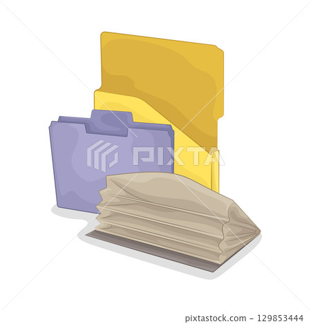 Illustration of Folder Illustration of Folder 129853444