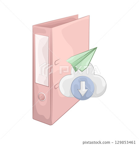 Illustration of Folder Download  129853461
