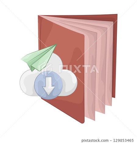 Illustration of Folder Download  129853465