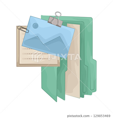 Illustration of Folder Illustration of Folder 129853469