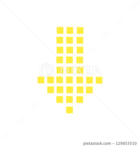 Pixel Down Arrow Icon 129853510